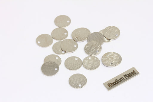 Coin Charms, Textured Round Disc