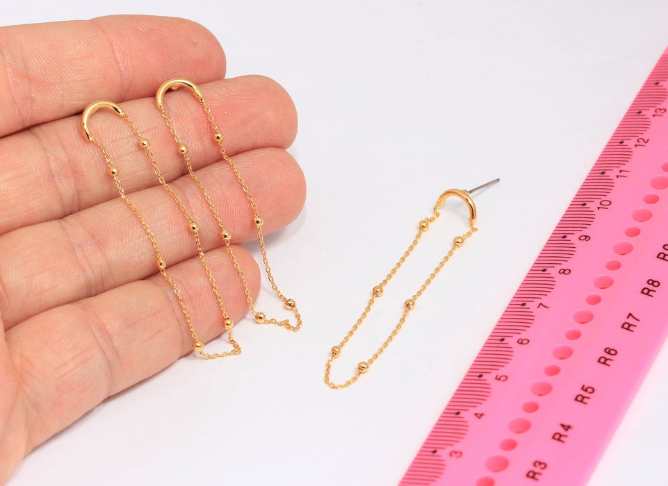 Long Drop Charm Earrings