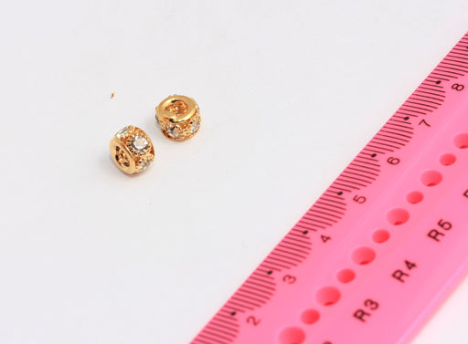 CZ Spacer Beads, Micro Pave Beads