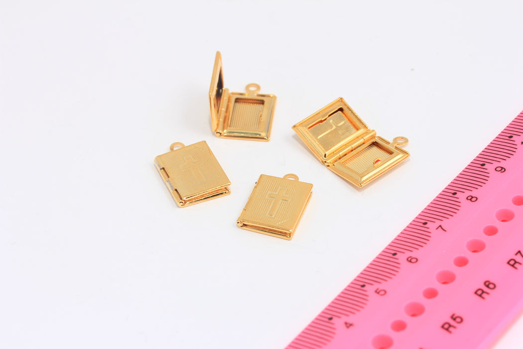 12x17mm 24 Ayar Parlak Altın Haç Kolye, Altın Haç Madalyon, SLM752