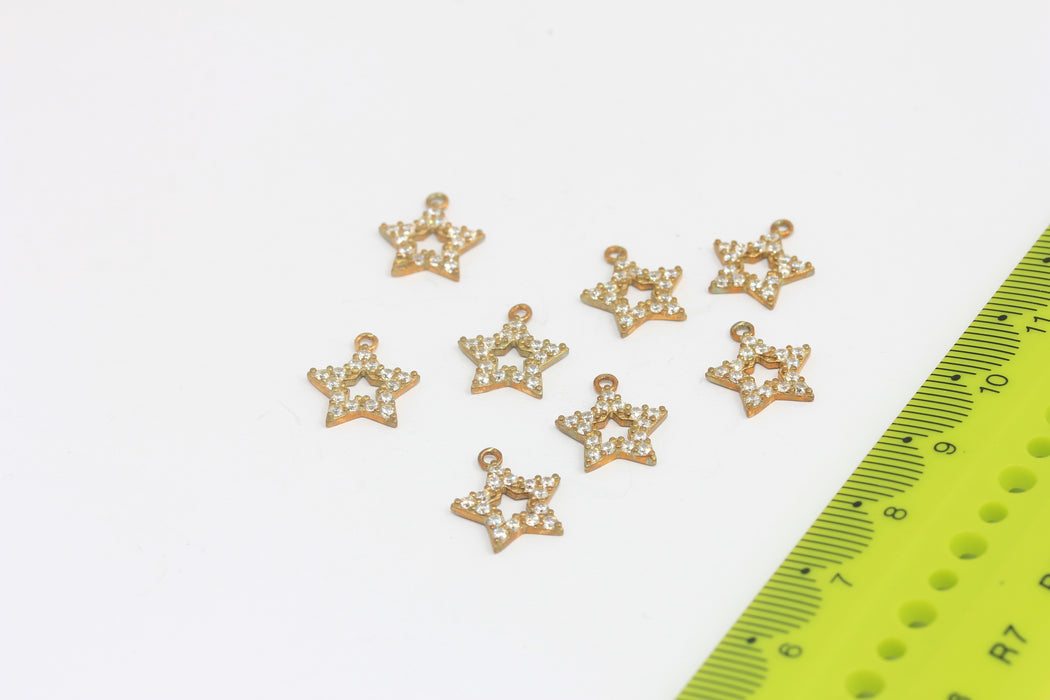 Brass Star Charms