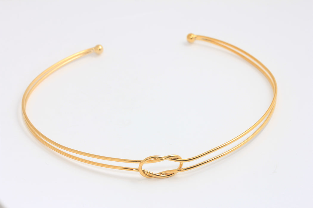 24k Shiny Gold Wire Choker, Choker Necklace, Dainty Choker, CHK526-4