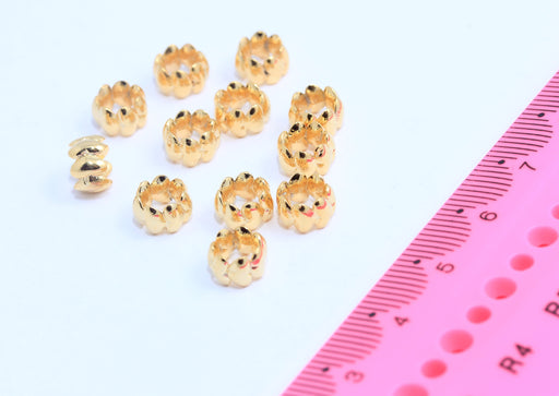 Spacer Beads, Gold Rondelle Beads