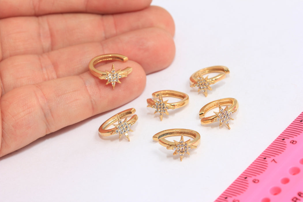Ear Cuff, Micro Pave Star Earrings