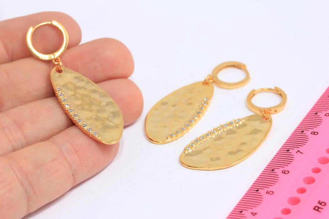 Micro Pave Drop Earrings