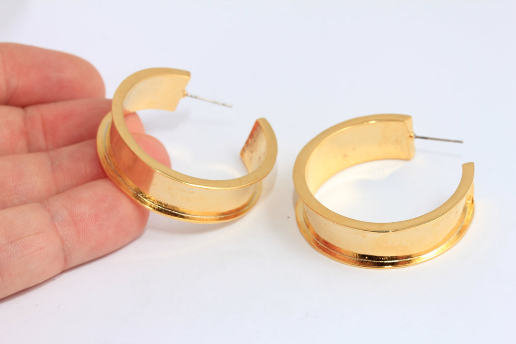 Channel Hoop Earrings
