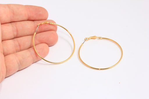 Midi Earring Hoops, Gold Hoop Ear Wire