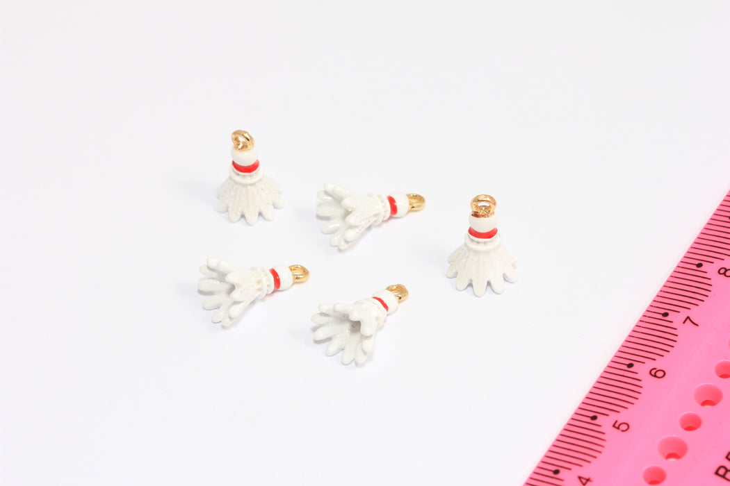 8x15mm 24 ayar Parlak Altın Çilek Charms, Çilek MLS90