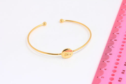 Shiny Gold Coin Bracelet Cuff