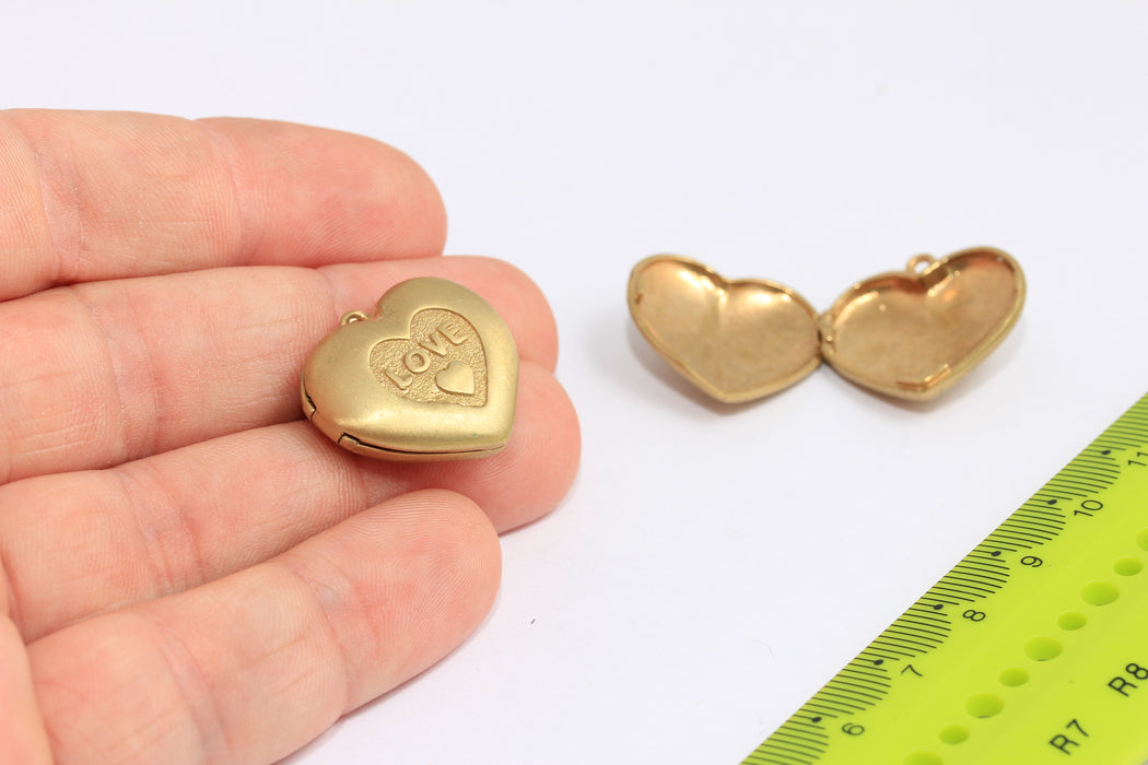 Brass Heart Locket Pendant