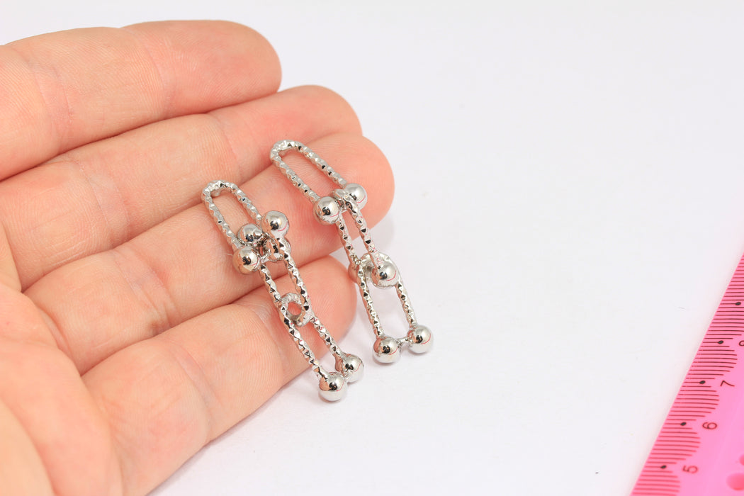 Tiffany Chain Earrings, U Link Chain Style Earrings