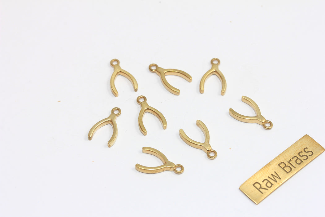 Brass Wishbone Pendant
