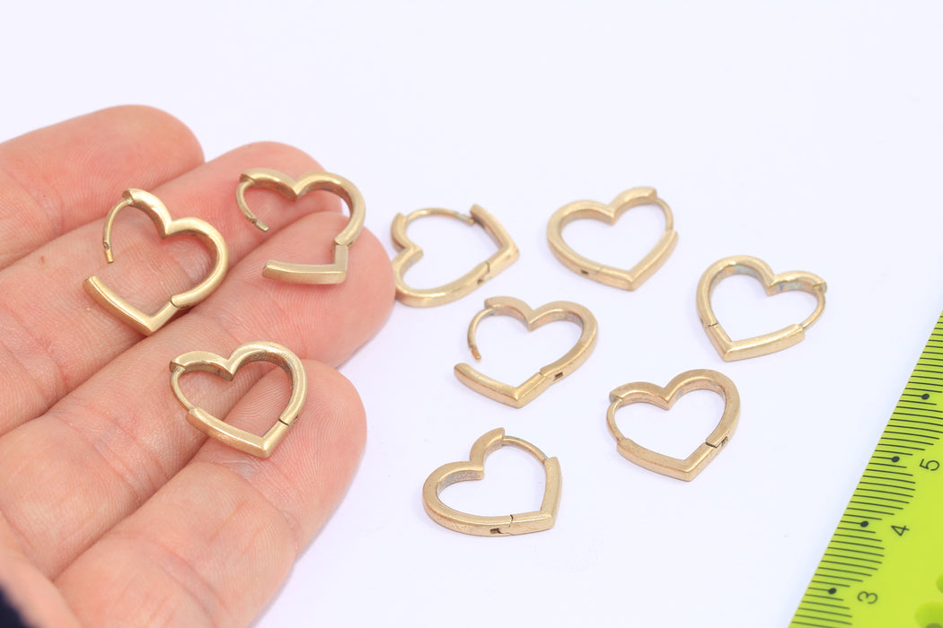 Lever Back Heart Earrings