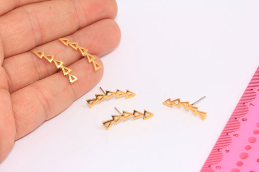 Triangle Earrings, Gold Arrow Stud Earrings