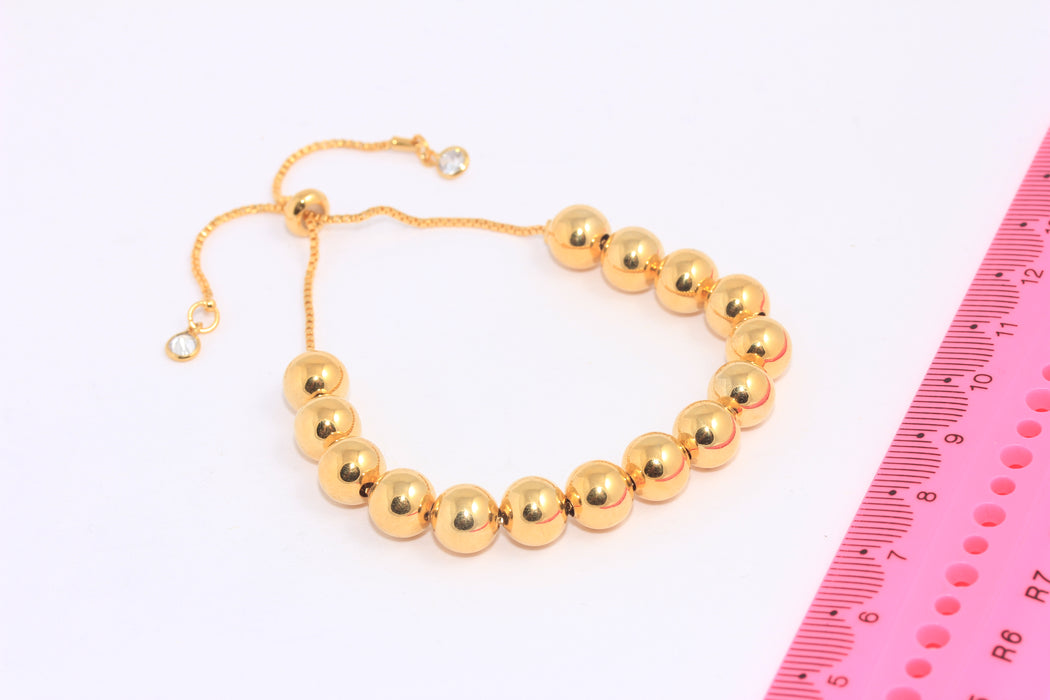 Shiny Gold Beaded Bracelet