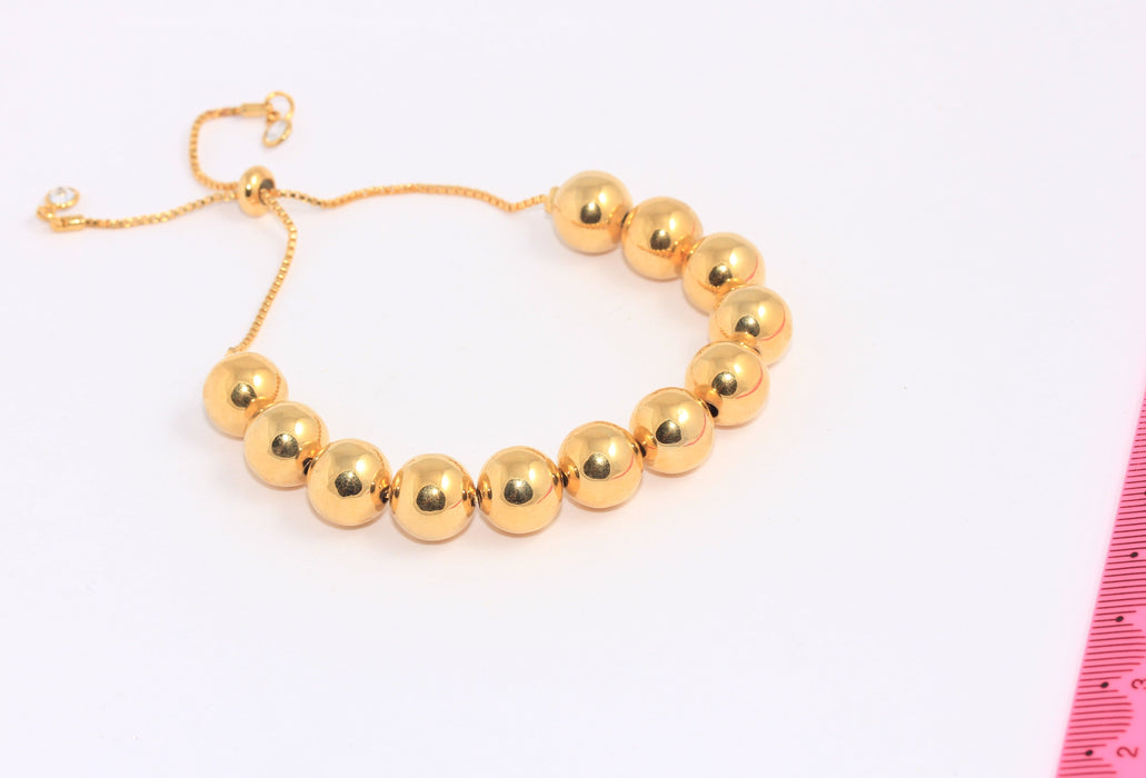 Shiny Gold Beaded Bracelet