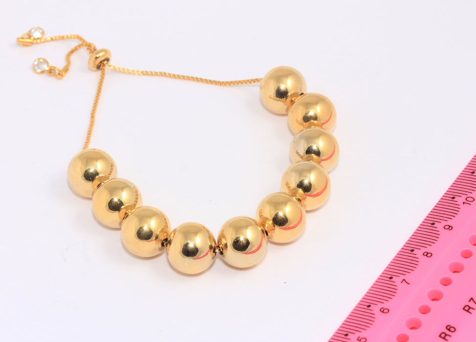 Shiny Gold Ball Beaded Bracelet