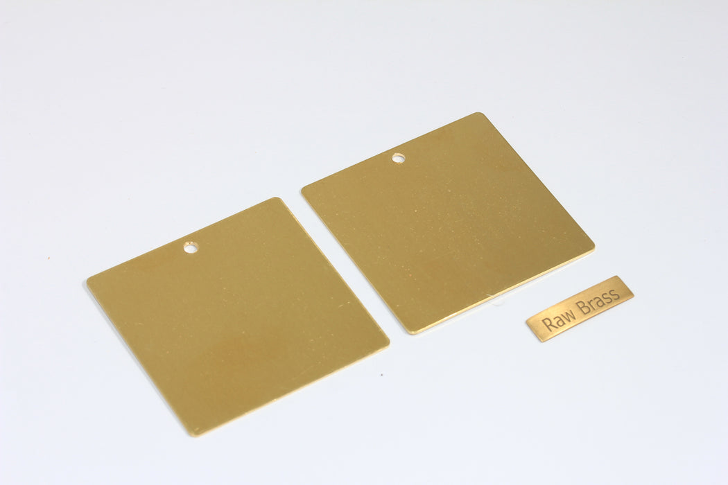 50x50mm Raw Brass Square Pendant, Geometric Pendant, Rectangle Necklace, Large Square Blanks, CHK645-7