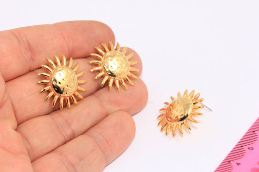 Stud Sun Earrings, Sun Jewelry