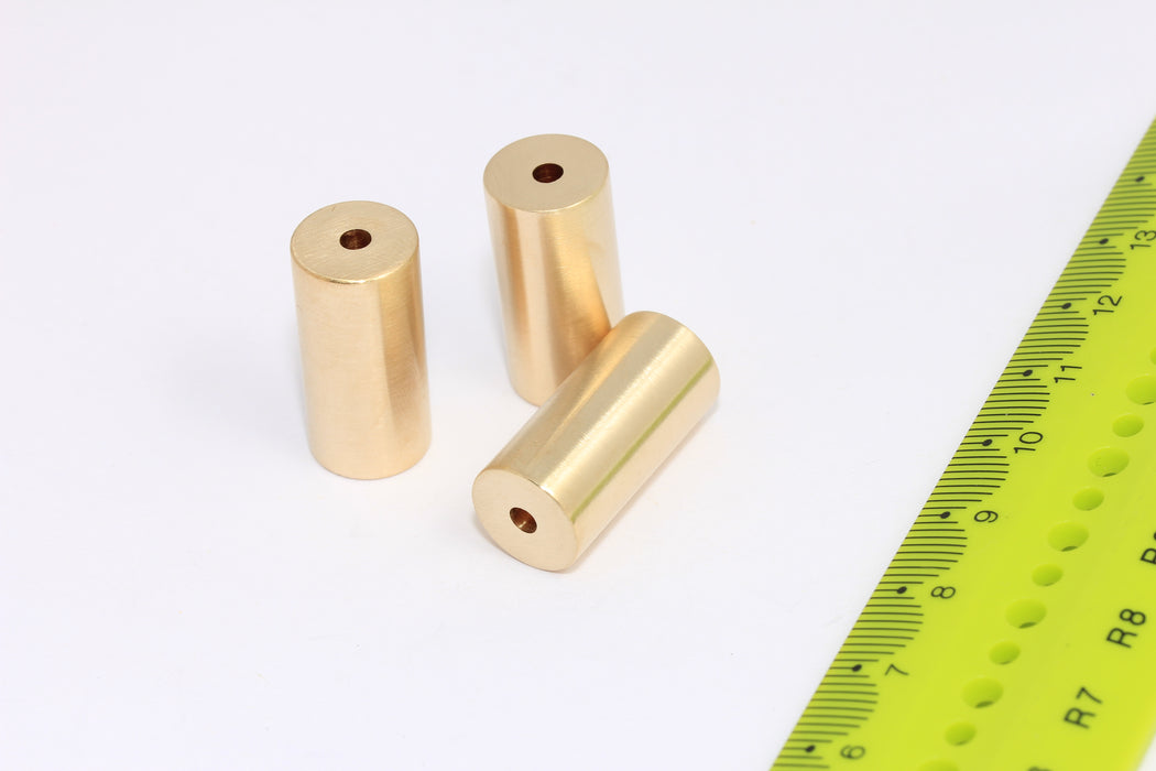 12x25 mm Ham Pirinç Çubuk Tılsımı, Kalın Yuvarlak Ara Parçalar, Pirinç Parçalar, ALS14
