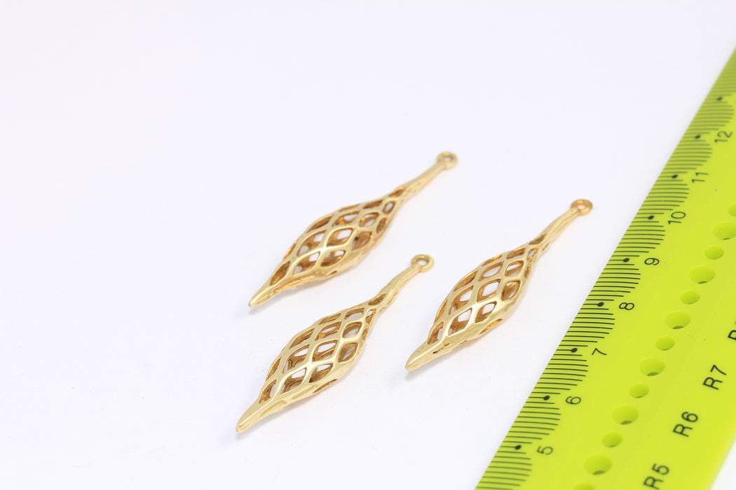 Brass Spike Charms