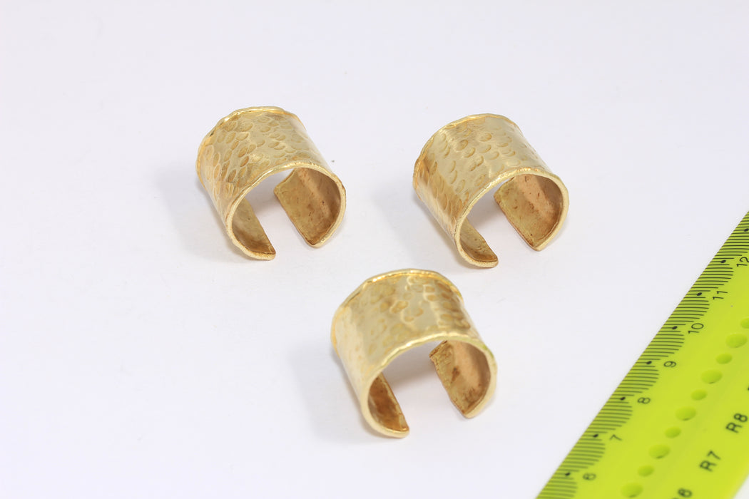 19-20mm Raw Brass Hammered Ring, Statement Wide Ring, Brass Findings, LA10