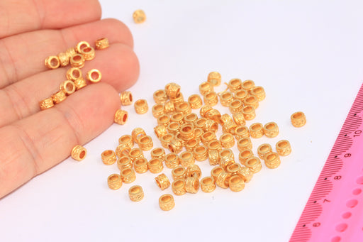 Spacer Beads, Gold Bracelet Spacers