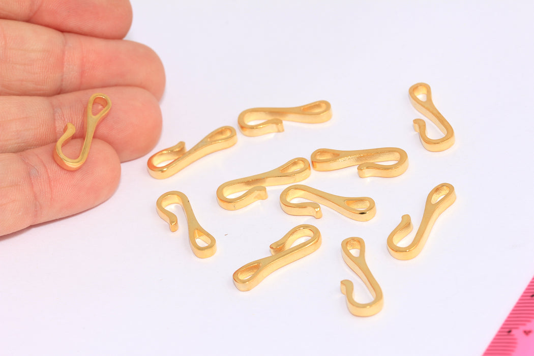 Shiny Gold Fish Hook Clasps