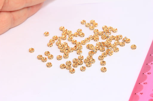 CZ Micro Pave Wheel Beads