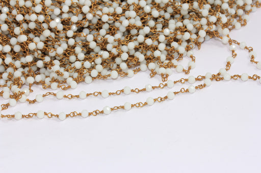 Raw Brass Beaded Chains