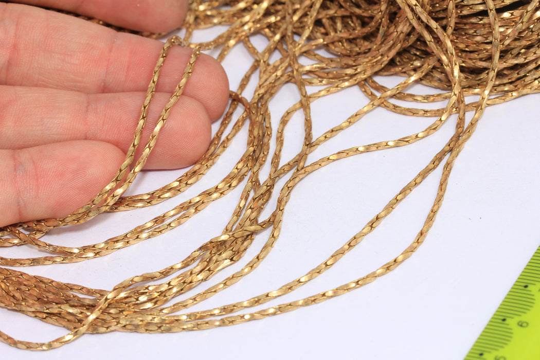 Raw Brass Snake Chain