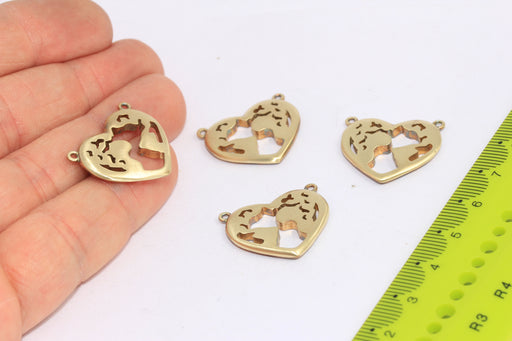 Brass World Map Charm