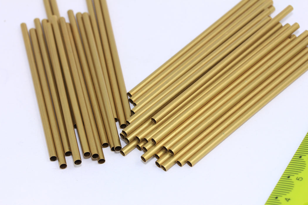 3x80mm Ham Pirinç Boru Boncuklar, Uzun Boru Takılar, CHK8