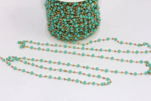 Raw Brass Beaded Chains