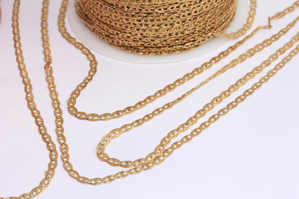 Raw Brass Bar Chains