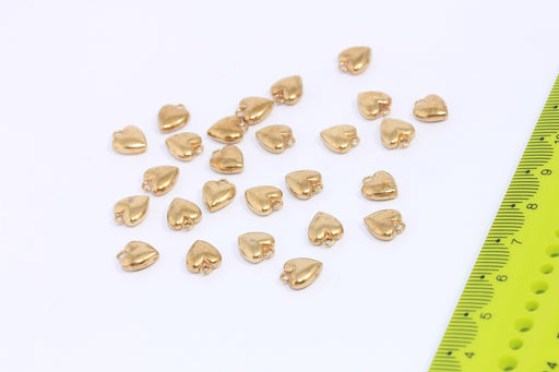 Brass Heart Beads