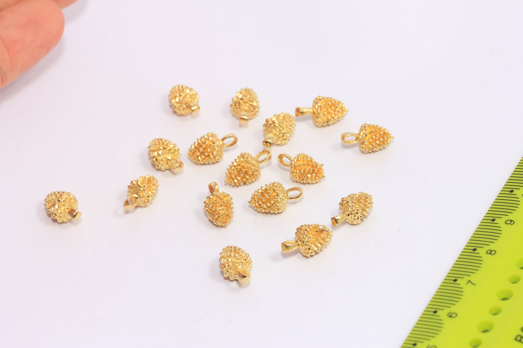 Brass Pinecone Charms