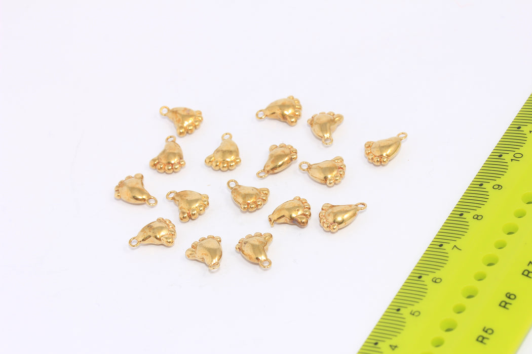 Brass Foot Charms