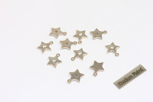 Micro Pave Mini Star Pendant, CZ Mini Star Charms