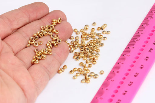 Spacer Beads, Gold Charms