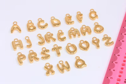Personalized Necklace, Gold Plated Charms