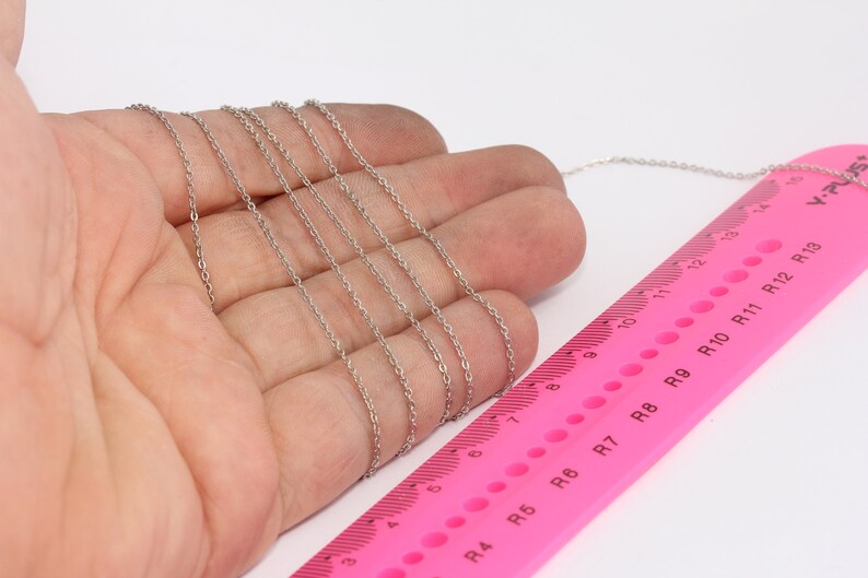 1,1x1,5mm Silver Color Cable Chain, Bulk Chain,Cable chains BXB47