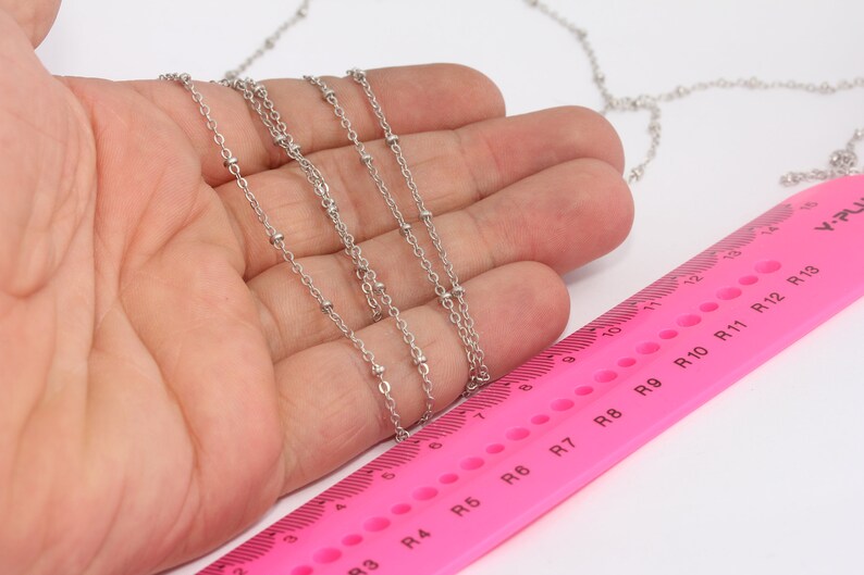 16,5 Feet 1,2mm Silver Color Satellite Chains, Soldered BXB74-2