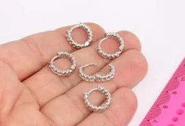 Rhodium Plated Leverback Earrings