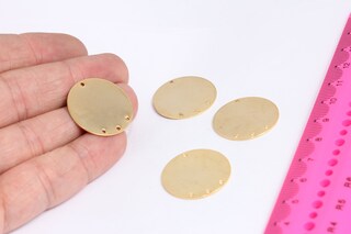 25mm 24k Shiny Gold Round Disc, Round Disc,Blanks, Gold MTE461