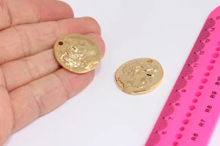 27 mm 24 Ayar Parlak Altın Madalyon, Altın Yunan Paraları, MTE278