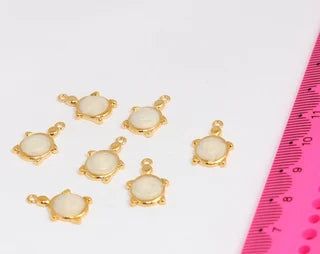 11x18mm 24k Shiny Gold Turtle Charms, Turtle Pendant, MTE300