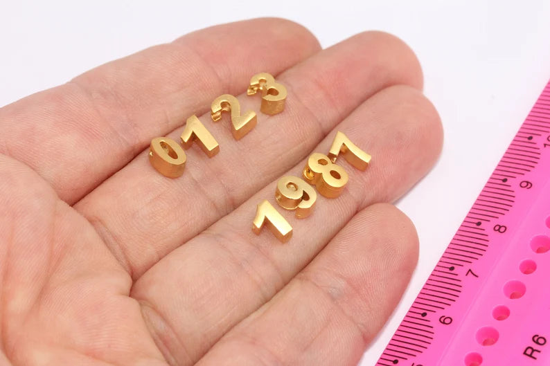 Number Beads, Birthday Charms