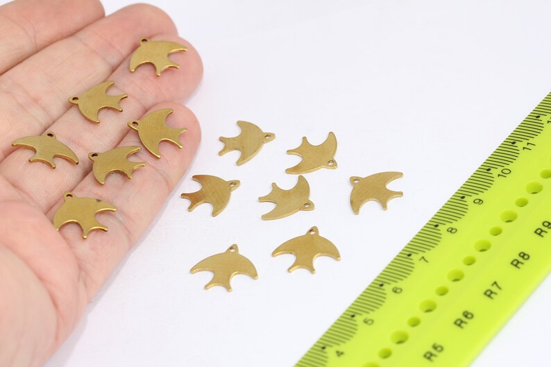 Brass Bird Charms
