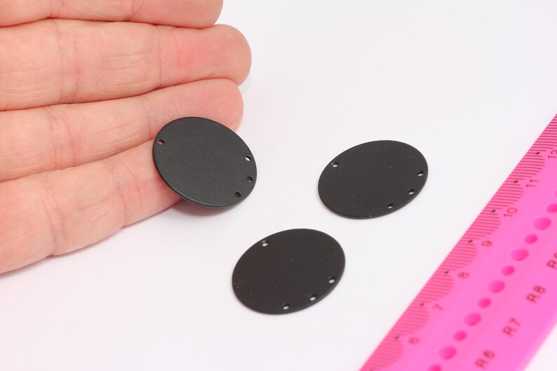25mm Black Plated Round Disc, Round Disc, Stamping, Disc MTE624